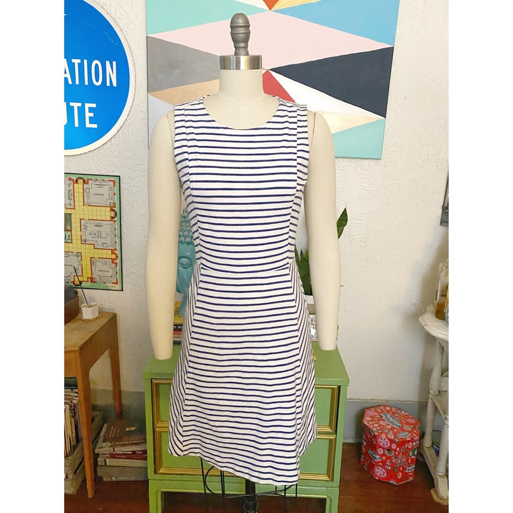 J. Crew Stripe Ponte Knit Fit and Flare Dress Size 0